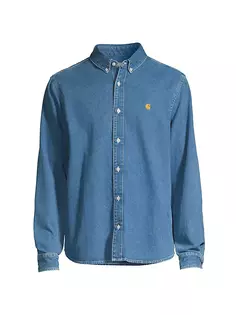 Рубашка Weldon на пуговицах спереди Carhartt Wip, синий