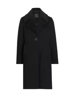 Шерстяное пальто Jess с широким воротником Mercer Collective, черный