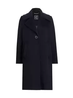 Шерстяное пальто Jess с широким воротником Mercer Collective, темно-синий