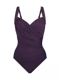 Сплошной купальник Sanibel со сборками DDD Styles Miraclesuit Swim, фиолетовый