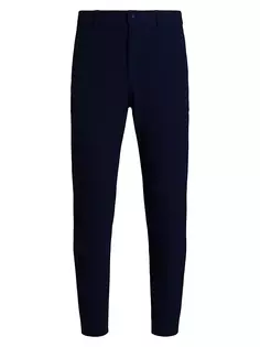 Брюки-стретч с плоской передней частью Rlx Ralph Lauren, темно-синий