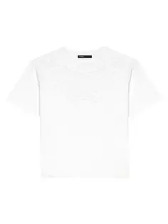 Хлопковая футболка Maje, белый