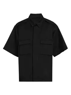 Рубашка с карманами в винтажном стиле Heron Preston, черный
