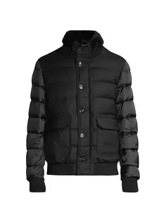 Шерстяная куртка Fantoni с меховой отделкой Moorer, цвет nero