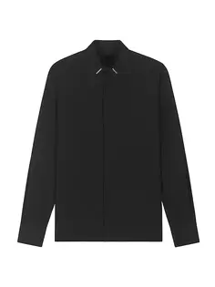 Рубашка из поплина с деталями воротника Givenchy, черный