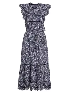 Платье макси Sofie из хлопка с цветочным принтом Rails, цвет midnight hyacinth