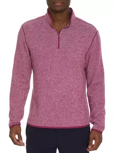 Вязаный пуловер Cariso с полумолнией до половины Robert Graham, цвет berry