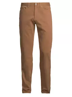 Атласные брюки с пятью карманами Crown Peter Millar, цвет british tan