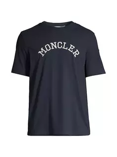 Moncler Мужская футболка с логотипом Moncler, синий