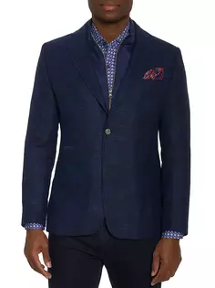 Тканое спортивное пальто Uptown XVIII Robert Graham, темно-синий