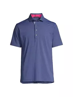 Рубашка поло Saranac в тонкую полоску Greyson, цвет canal