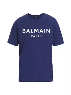 футболка с круглым вырезом и логотипом Balmain, белый