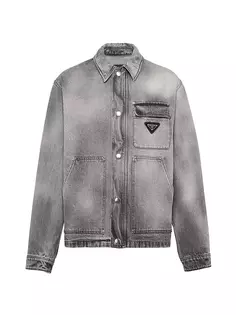 Джинсовая блузонная куртка Prada, серый