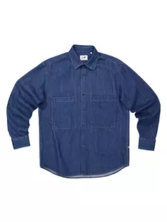 Рубашка Freddy на пуговицах из хлопкового твила Nn07, цвет dark indigo