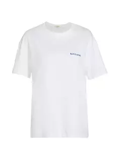 Хлопковая футболка с кофейным рисунком Rag &amp; Bone, белый