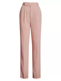 Шерстяные брюки Evanne со складками Ralph Lauren Collection, красный