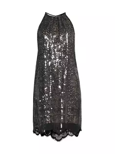 Кружевное платье-футляр Maya с пайетками Kobi Halperin, черный