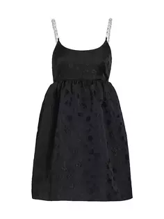 Мини-платье Moonflower из жаккарда и кристаллов Line &amp; Dot, черный