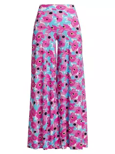 Широкие брюки из джерси с цветочным принтом Skyla Chiara Boni La Petite Robe, цвет candy blossom