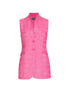 Удлиненный жилет с пайетками Orsolya Chiara Boni La Petite Robe, цвет spicy pink