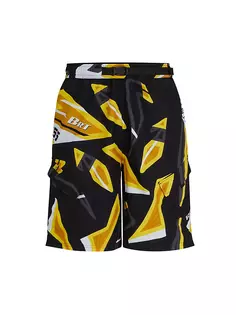 Быстросохнущие шорты для плавания с сезонным принтом Boss, желтый