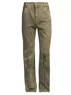 Хлопковые брюки с застежкой-молнией Bluemarble, зеленый