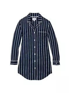 Ночная рубашка Grant в тонкую полоску Petite Plume, темно-синий