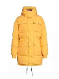 Длинный пуховик Moncler x Palm Angels Pentaflake Moncler Genius, желтый