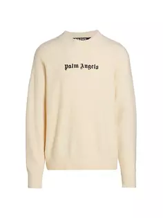 Классический свитер с логотипом Palm Angels, черный