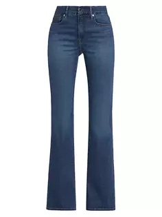Расклешенные эластичные джинсы Good Legs с высокой посадкой Good American, синий