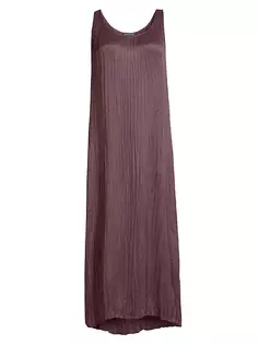 Плиссированное платье-миди из купро Eileen Fisher, цвет casis