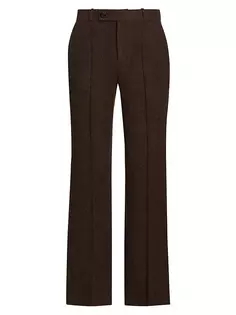 Шерстяные брюки прямого кроя Ernest W. Baker, цвет brown melange