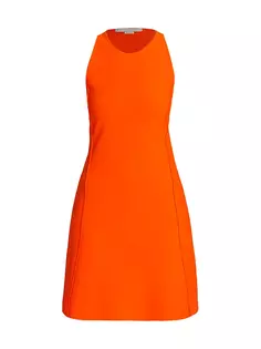 Мини-платье без рукавов компактной вязки Stella Mccartney, цвет bright orange