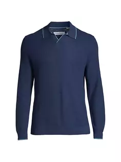 Рубашка-поло с длинными рукавами и длинными рукавами Tommy Bahama, цвет dress blue