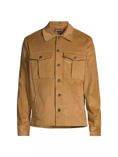 Вельветовая куртка-рубашка Michael Kors, цвет dark camel