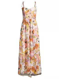 Платье макси Suzie Vitreo с цветочным принтом Agua Bendita, многоцветный