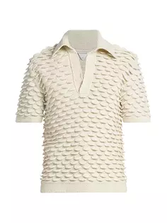 Рубашка поло из смесовой шерсти Bottega Veneta, цвет dove