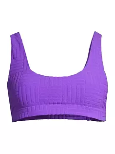 Текстурированный топ бикини Peyton Beach Riot, фиолетовый