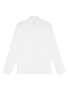Рубашка из попелина с металлизированными деталями Givenchy, белый