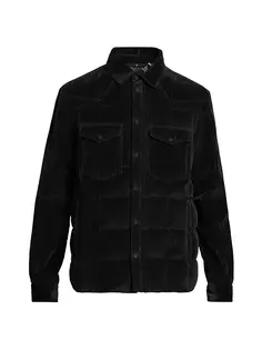 Вельветовая куртка-рубашка Grenoble Moncler, черный