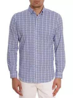 Рубашка Rizzo с узором «гусиные лапки» Robert Graham, синий