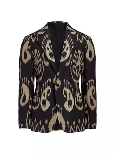Жаккардовая куртка Ikat Kent Ralph Lauren Purple Label, черный
