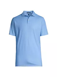 Рубашка-поло Crown Crafted Lloyd Geo Dot Performance Peter Millar, синий