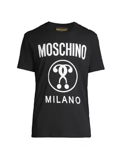 Футболка Milano с круглым вырезом и логотипом Moschino, черный