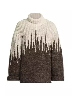 Шерстяной свитер с цветными блоками Bottega Veneta, цвет dove fondant