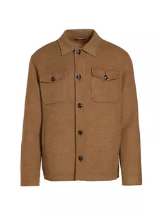 Куртка-рубашка из шерсти и кашемира Kiton, цвет rust