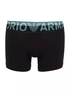 Эластичные боксеры с логотипом Emporio Armani, черный