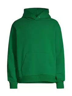 Толстовка из начесного флиса и хлопка Vince, цвет hemlock green