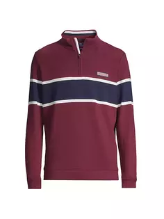 Рубашка Varsity с молнией на четверть Vineyard Vines, малиновый