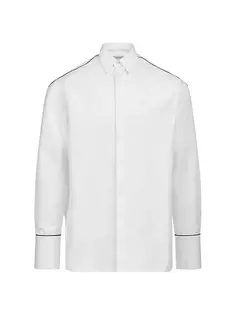 Рубашка из поплина с окантовкой Ferragamo, белый